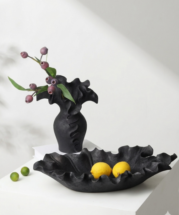 The Aurora Wave Vase & Decorative Bowl Set