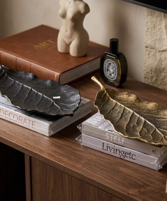 LEAF Sculptural Metal Tray