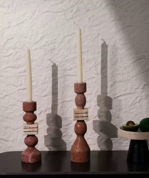The Monument Duo | Solid Marble Candle Holders