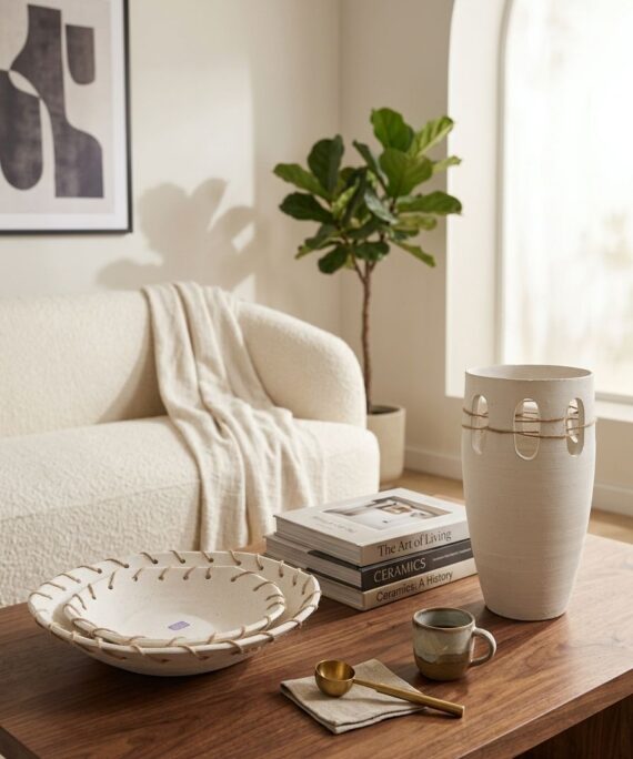 The Vessel Duo | Minimalist Shallow Vases