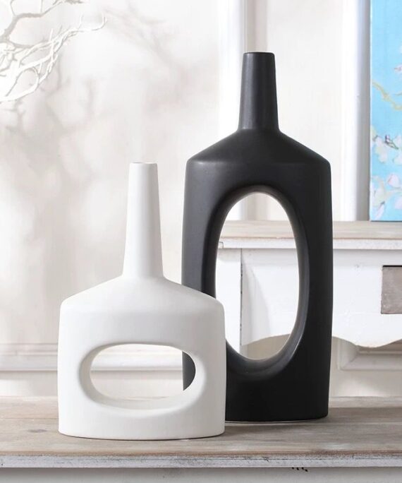 The Ovoid Duo | Sculptural Vase Set