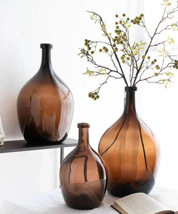 The Grand Rib | Heavy Glass Vase Set