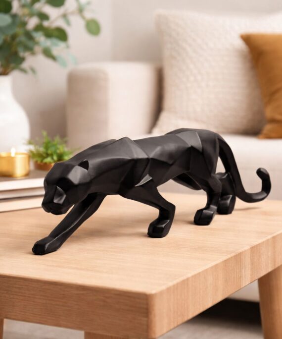 Geometric Panther Sculptural Duo