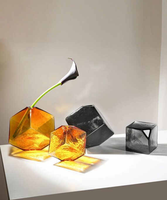 Geometric Cube Glass Duo
