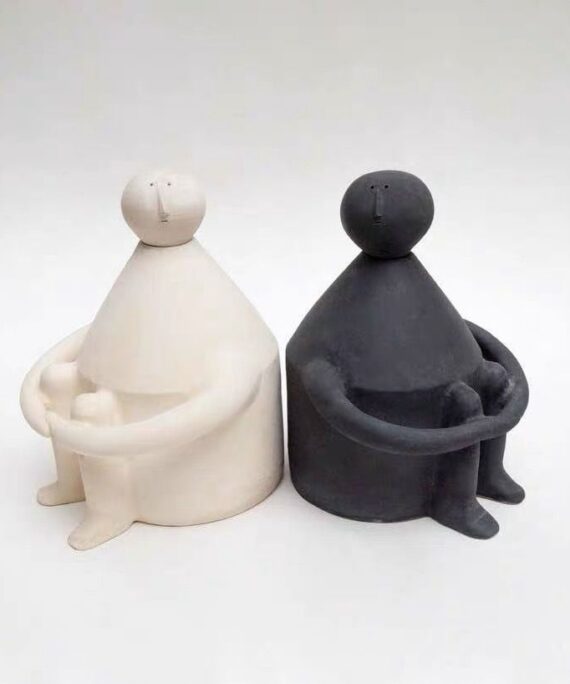 The Silent Thinker | Abstract Resin Sculpture