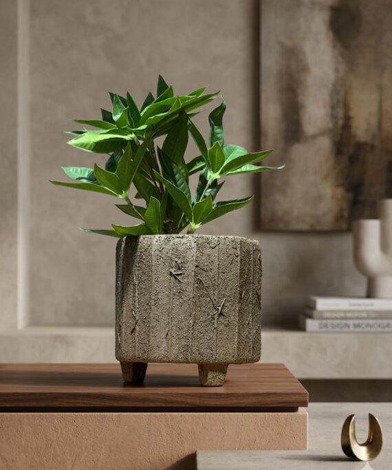 Checkered Lattice Ceramic Vase Duo
