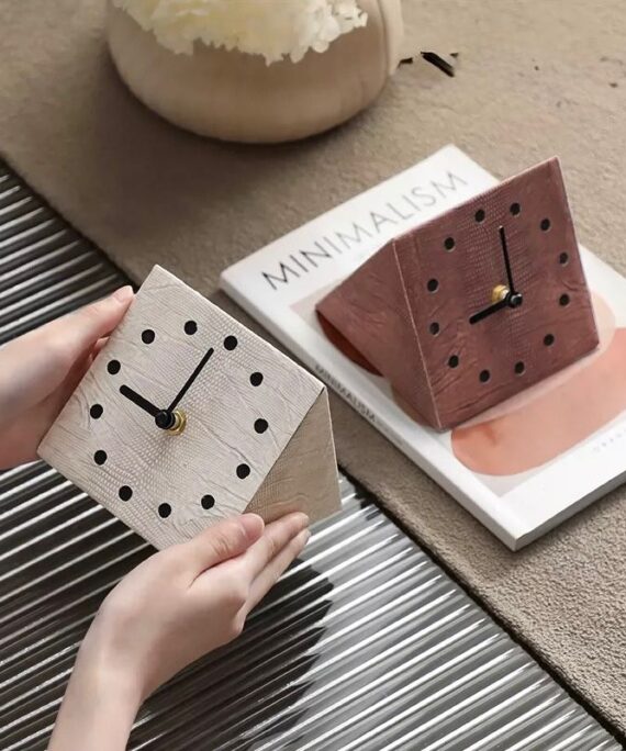 The Sovereign | Leather-Wrapped Clock