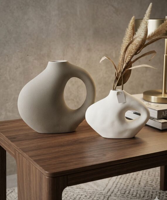The Sculpted Orbit | Organic Porcelain Vase