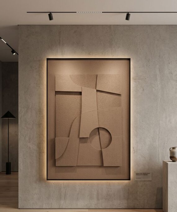 3D Textured Geometric Wall Art