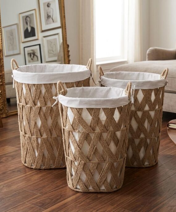 The Willow Woven Laundry Basket Trio