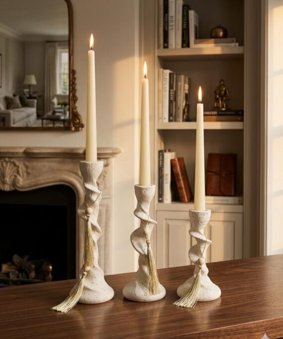 The Totem Abstract Candle Holder Set (3-Piece)