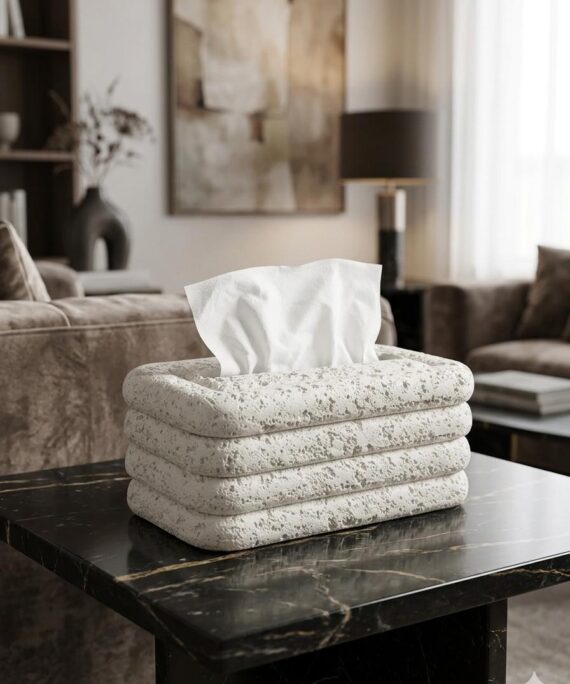 The Petra Fluted Resin Tissue Box
