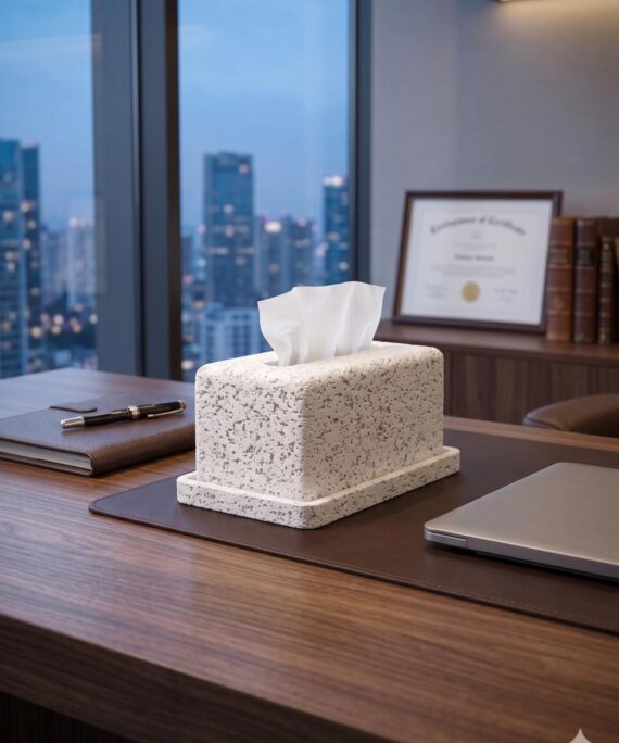 Terra Stone Resin Tissue Box