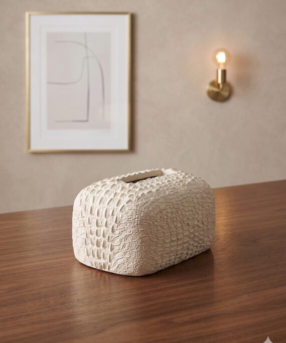 The Croco-Textured Resin Tissue Box