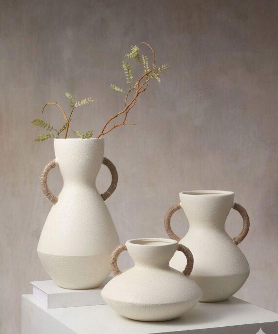 The Amara Rope-Handle Vase Collection