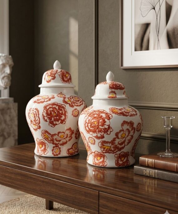 The Strata Layered Porcelain Vase Set (2-Piece)