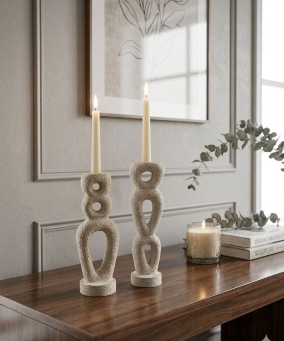 The Ethos Sculptural Taper Holders (Set of 2)
