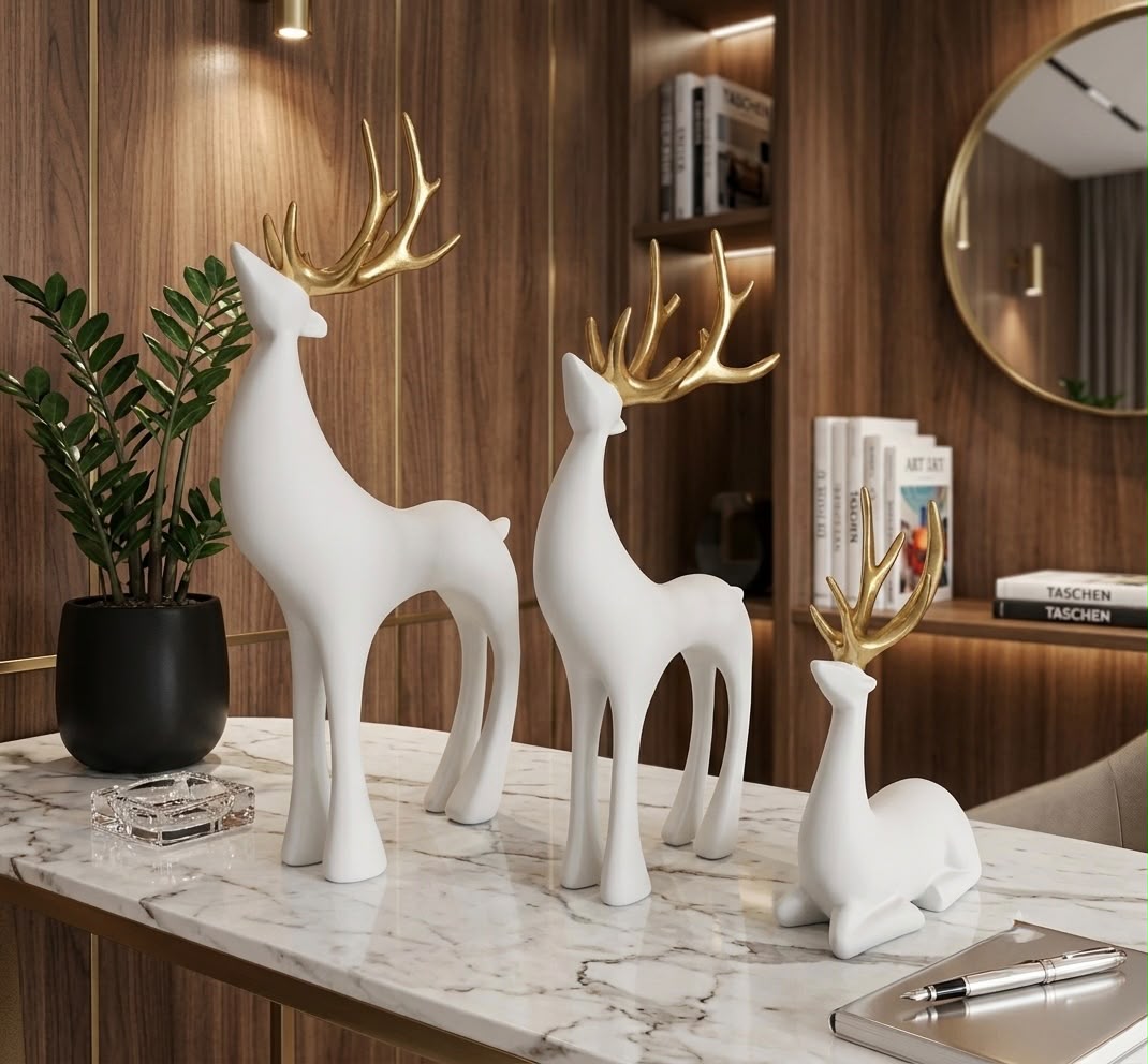 livvi Elegant Deer Figurine Set - Image 5