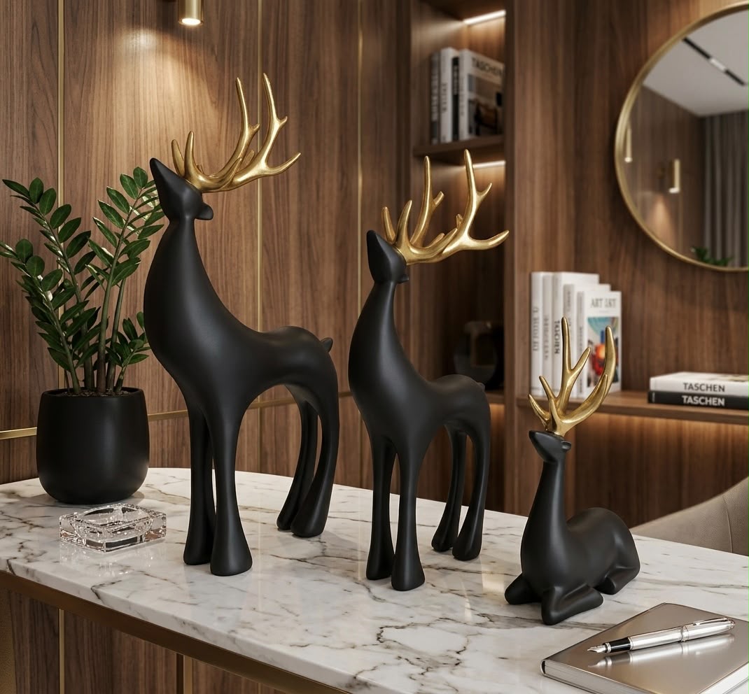 livvi Elegant Deer Figurine Set - Image 6