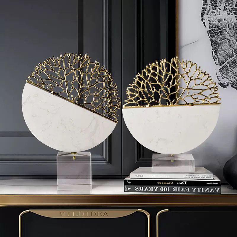 Elysian" Branch & Stone Accents – Set of 2