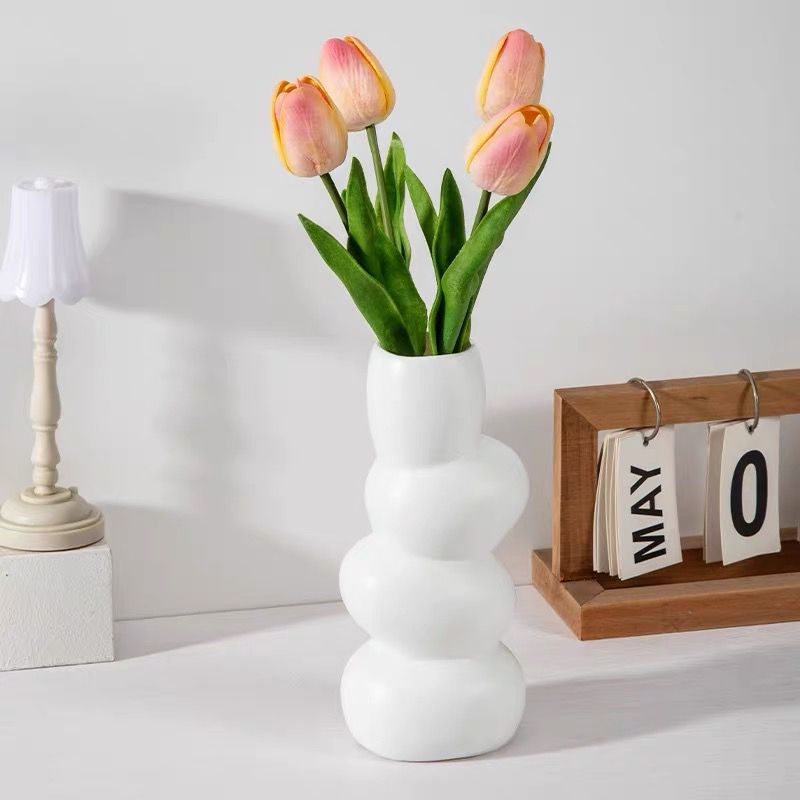 The "Oskar" Ceramic Donut Vase Set (Set of 2) - Image 2