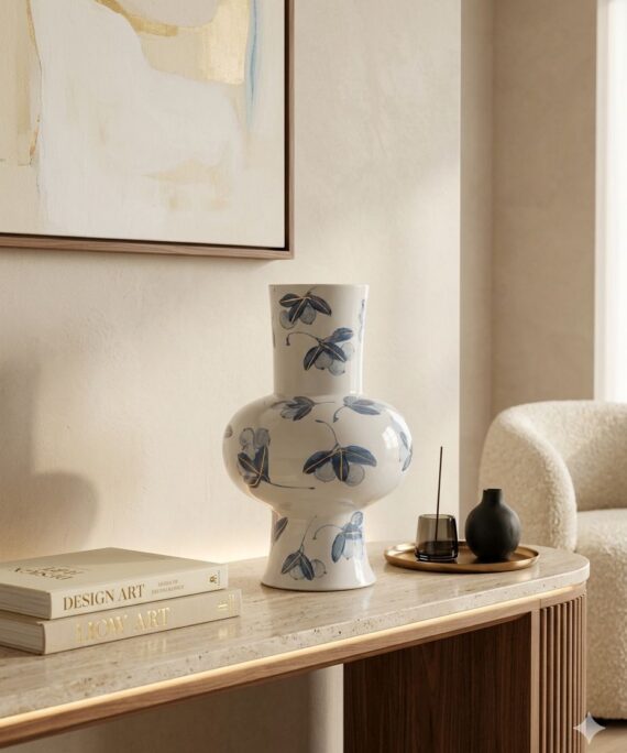 The "Cobalt Bloom" Porcelain Vase