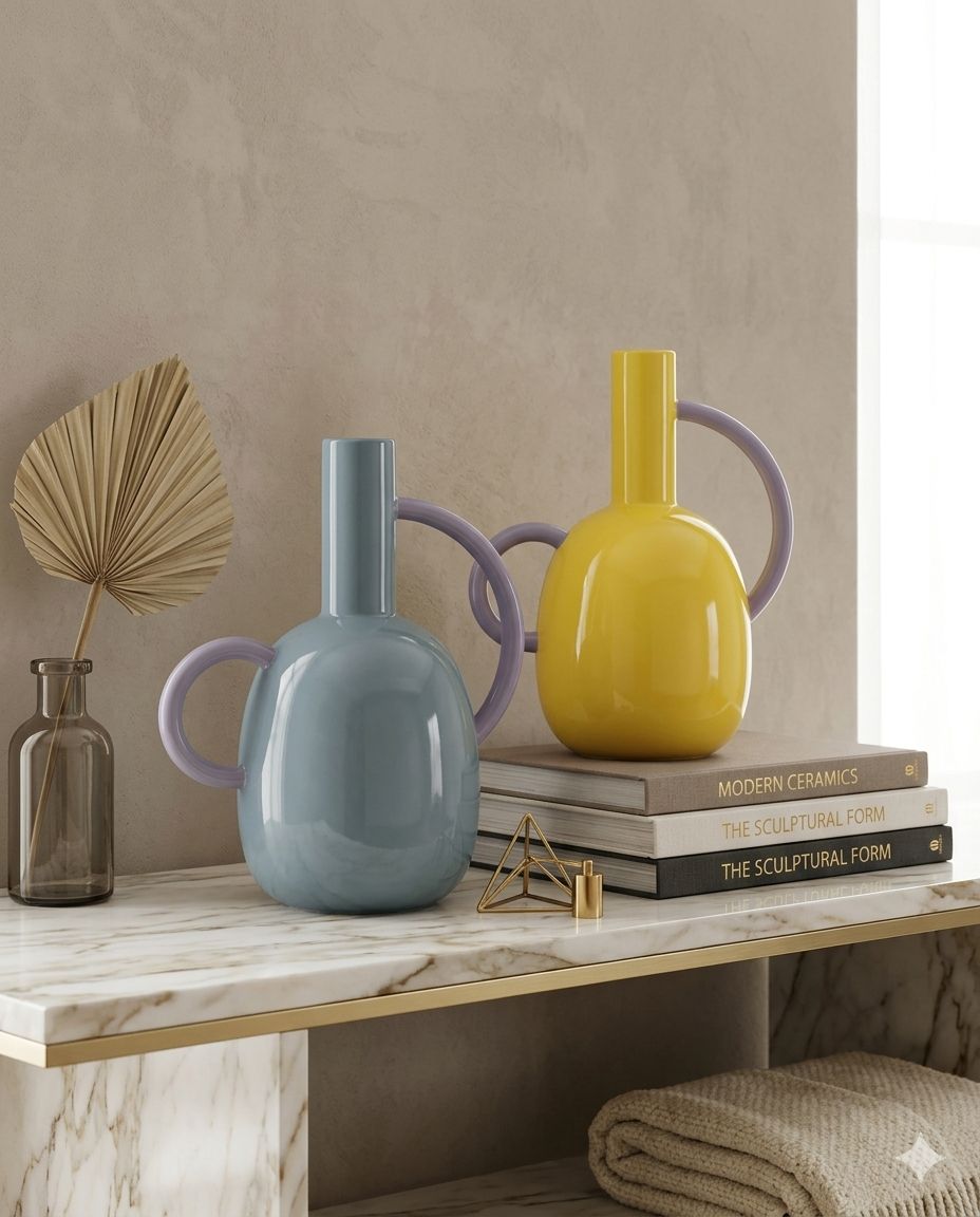 The Nova Sculptural glass Loop Vase - Image 6
