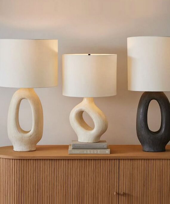 "Loop" Textured Ceramic Accent Lamp