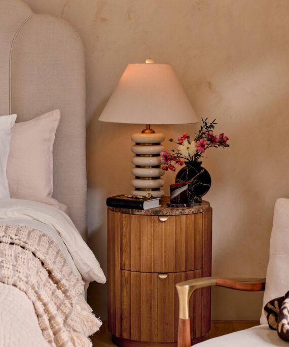 The "Luna" Stacked Ceramic Table Lamp