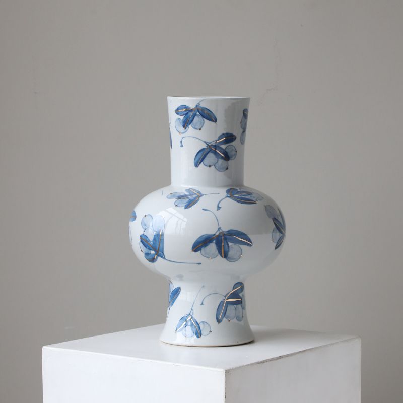 The "Cobalt Bloom" Porcelain Vase - Image 2