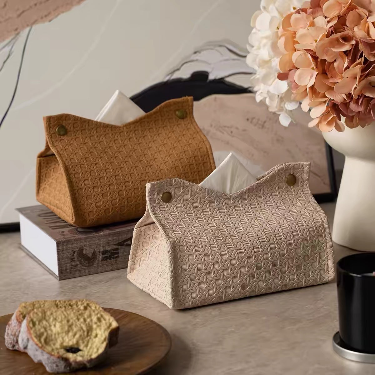 Premium Woven Leather Tissue Cover - Image 7