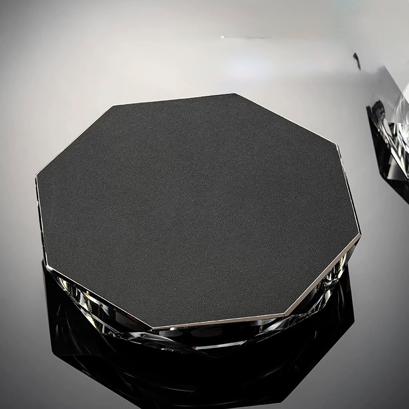 Faceted Crystal Glass Ashtray - Image 5