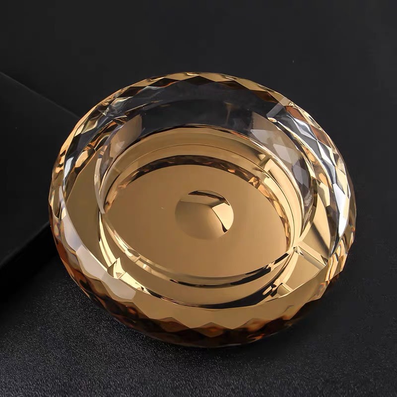 Faceted Crystal Glass Ashtray - Image 2