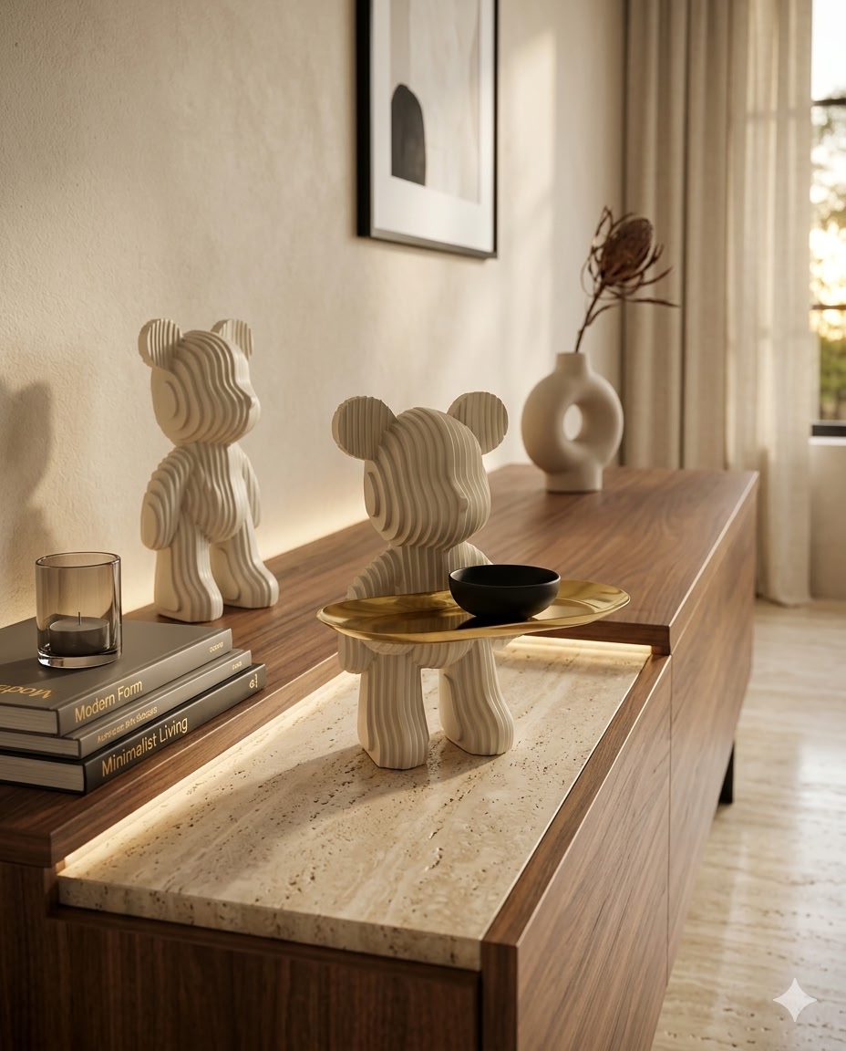 Architectural Resin Bear Catchall Tray