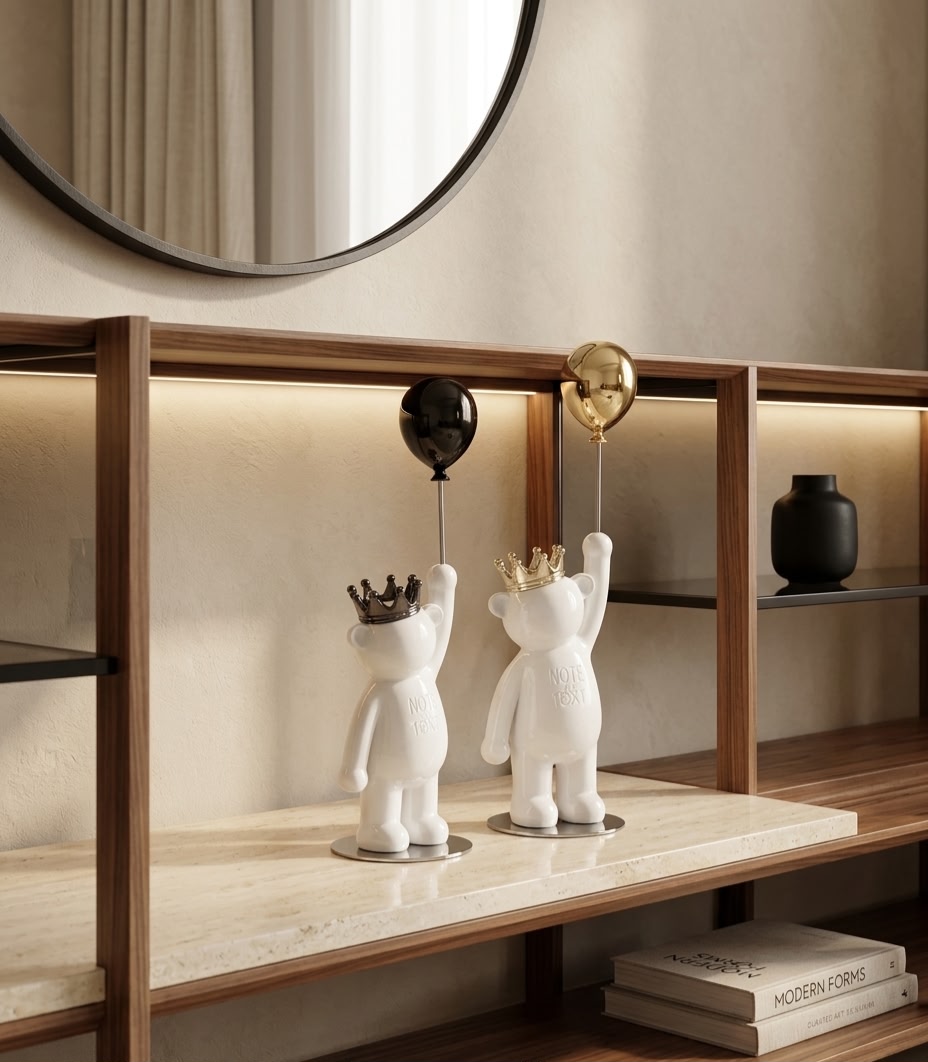 Not Toys" Crowned Bear with Balloon Sculpture - Image 5