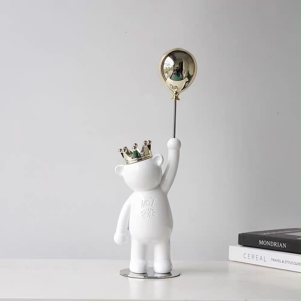 Not Toys" Crowned Bear with Balloon Sculpture - Image 6