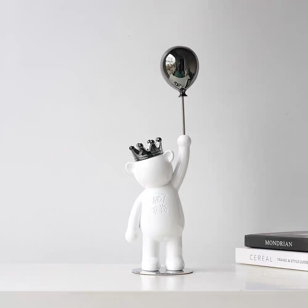 Not Toys" Crowned Bear with Balloon Sculpture - Image 7
