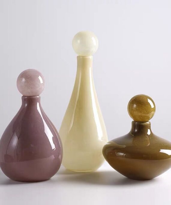 Sculptural Sphere-Top Glass Vase
