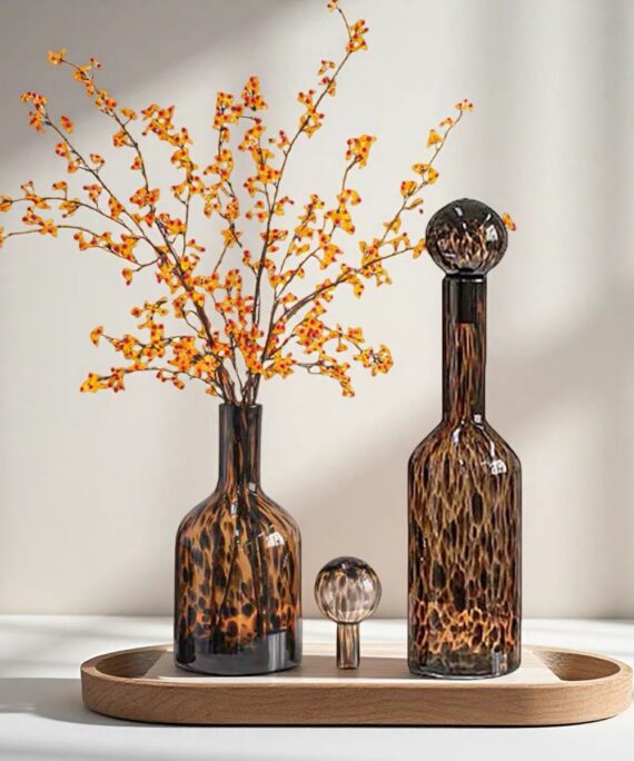 Artisan Heavy Glass Sculptural Decanter