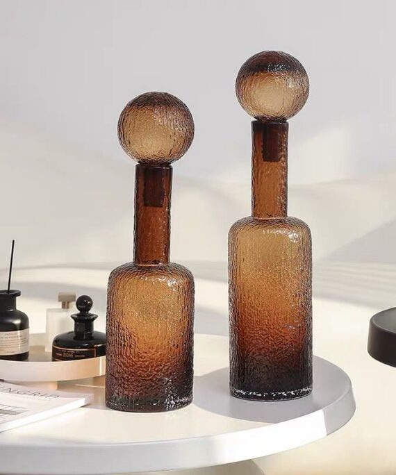 Artisan Heavy Glass Sculptural Vase