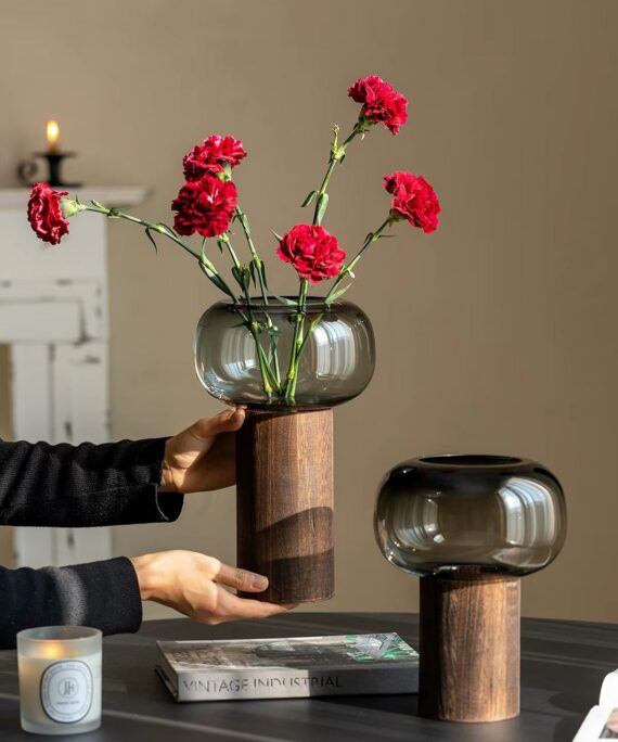 Artisan Sculptural Glass Vase