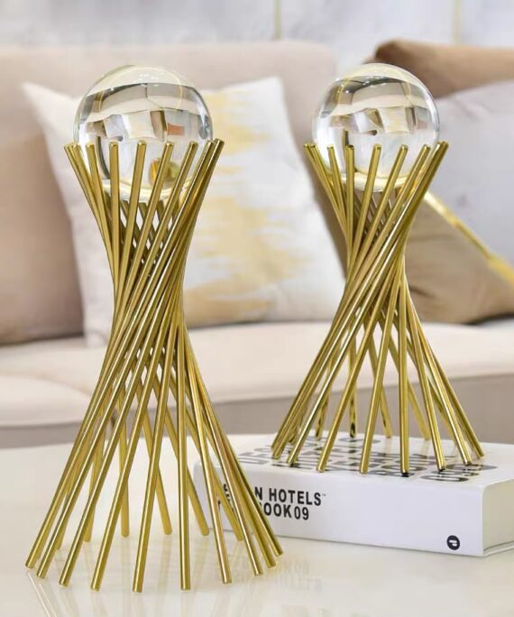 Livvi Celeste Crystal Sphere & Gold Stand