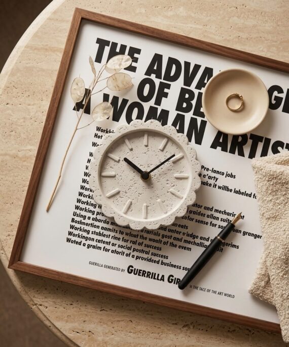 Livvi Flora Minimalist Resin Table Clock