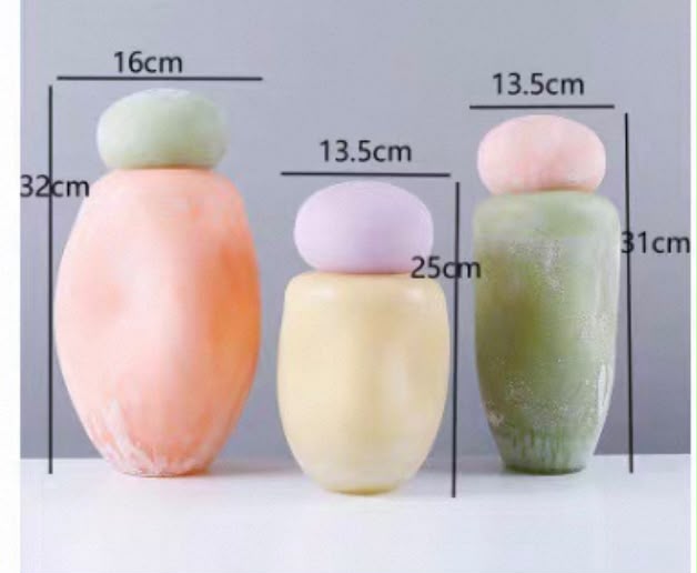 livvi Pebble Pastels Glass Vase - Image 2