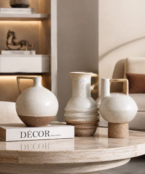 livvi Two-Tone Handle Ceramic Vase