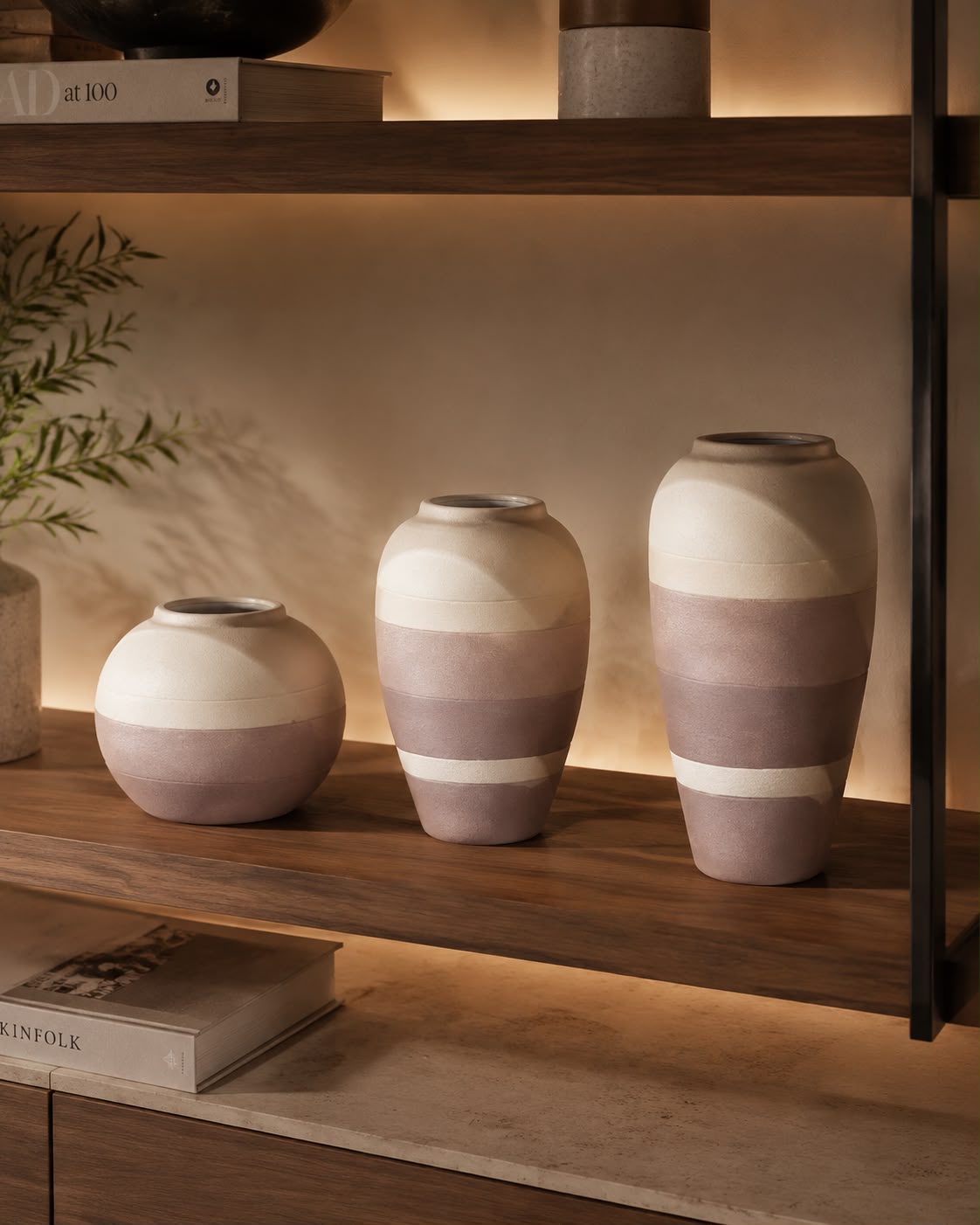 livvi Striped Ceramic Vase - Image 3