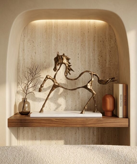 livvi Abstract Bronze Horse Sculpture