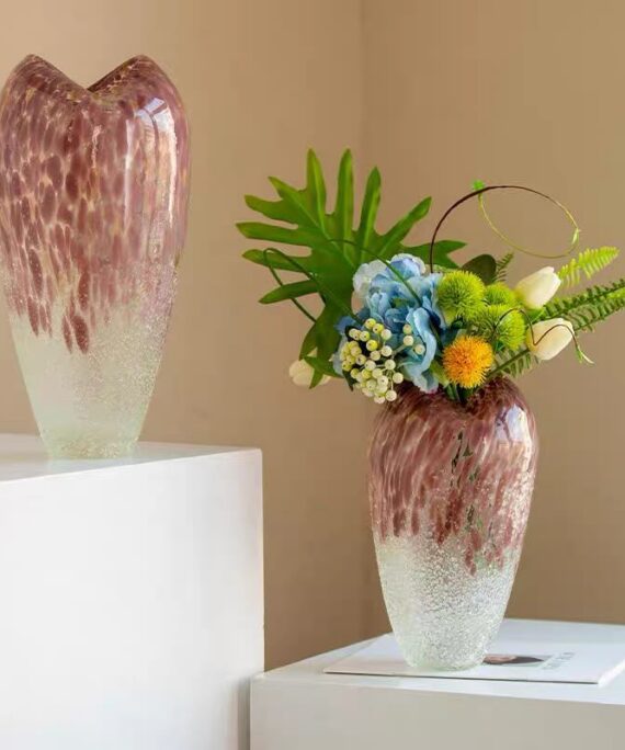 livvi Ombré Textured Heavy Glass Vase