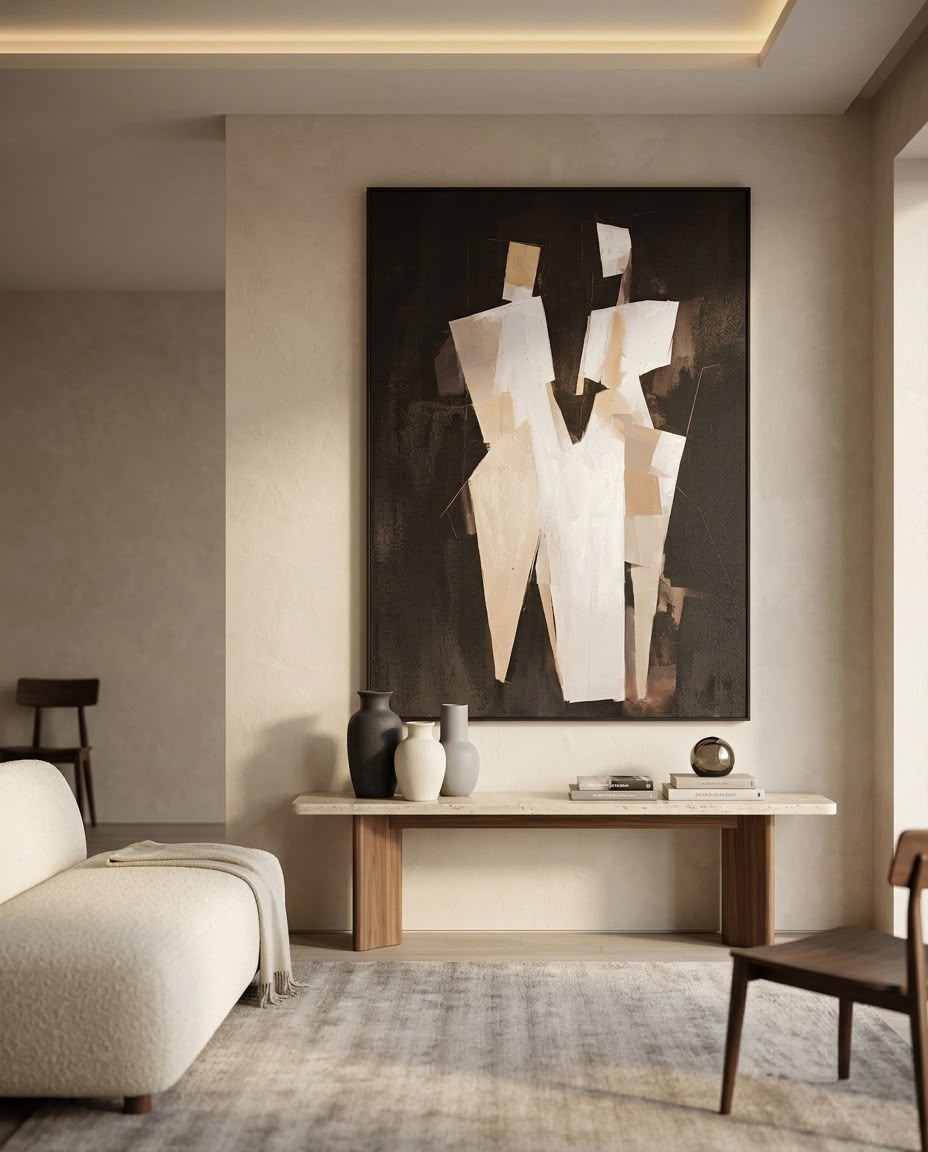 livvi Abstract Cubist Figurative Wall Canvas Art - Image 2