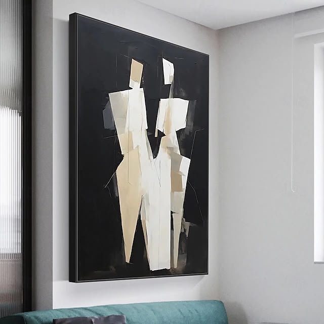 livvi Abstract Cubist Figurative Wall Canvas Art